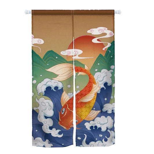 Royal Koi Fish Noren Curtain